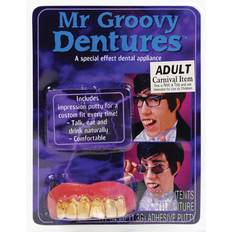 Bristol Novelty Mr Groovy Dentures Dientes falsos con masilla de impresión