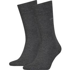 Calvin Klein Cotone Calzini Calvin Klein Crew Socks Men's 2-pack - Dark Grey Melange