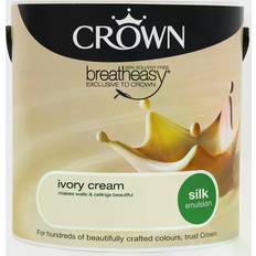 Crown Off-white Paint Crown Breatheasy Ceiling Paint, Wall Paint Ivory Cream 2.5L