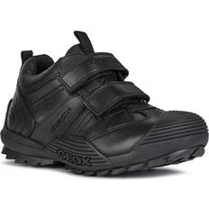 Geox Kid's J Savage A Leather School Shoes - Black