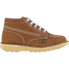 Leather Trainers Kickers Children's Hi Boots - Brown