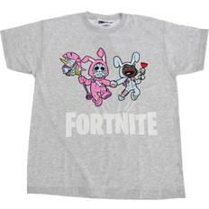 Boy's Bunny Trouble Short Sleeve T-shirt - Heather Grey