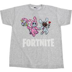 Fortnite Boy's Bunny Trouble Short Sleeve T-shirt - Heather Grey