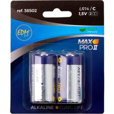 Edm Long Life Alkaline LR14 C Compatible 2-pack