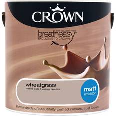 Crown Brown - Wall Paints Crown Breatheasy Ceiling Paint, Wall Paint Wheatgrass 2.5L