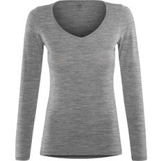 Dam - Gråa Underställstoppar Icebreaker Merino Siren Long Sleeve Sweetheart Top Women - Gritstone Heather