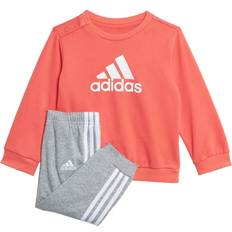 Resirkulerte materialer Tracksuits Adidas Infant Badge of Sport Performance Sweatset - Semi Turbo/White/Grey (HF8820)