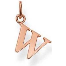 Rose Gold Plated Charms & Pendants Thomas Sabo Letter W Pendant - Rose Gold