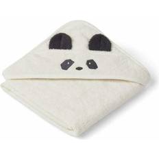 Liewood Albert Serviette de bain pour bébé avec capuche, Panda, crème de la crème Blanc