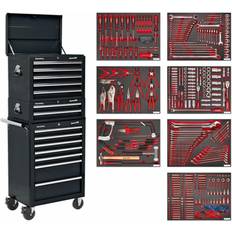 Tool chest Sealey TBTPCOMBO2 14 Drawer Tool Chest with 446pc Tool Kit Black)