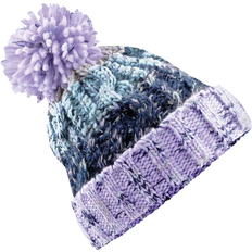 Beechfield Unisex Adults Corkscrew Knitted Pom Pom Beanie Hat - Lavender Fizz