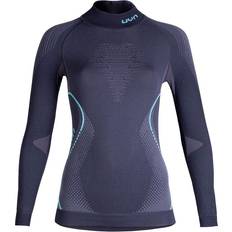 UYN Evolutyon UW Long Sleeve Shirt Women - Charcoal/Anthracite/Aqua