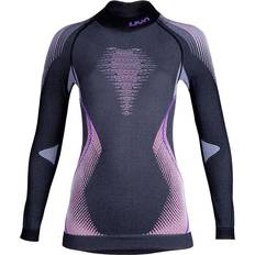 UYN Evolutyon UW Long Sleeve Shirt Women - Anthracite Melange/Raspberry/Purple