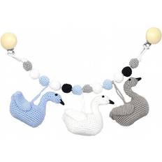 Økologiske Barnevognsleker NatureZoo Crochet Pram Mobile Swan Brothers