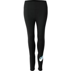 Nike Dri-Fit One Icon Clash Graphic Mid-Rise Graphic Leggings Women - Black/Sail