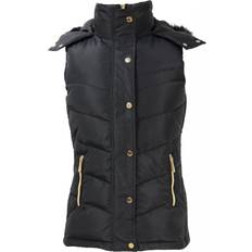 Dame - Trykknapper Vester Coldstream Leitholm Quilted Gilet - Black