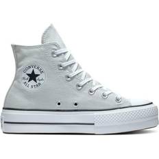 Converse Silver Trainers Converse Chuck Taylor All Star Lift High Top W - Light Silver/Black/White