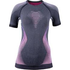 Laufen - Violett Basisschicht UYN Evolutyon UW Short Sleeve Shirt Women - Anthracite Melange/Raspberry/Purple