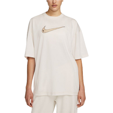 Nike Sportswear Swoosh Short-Sleeve Top Women's - Phantom/Black/Sand Drift