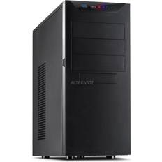 Inter-Tech Micro-ATX - Midi Tower (ATX) Rechnergehäuse Inter-Tech IT-8833 Velvet II (Black)