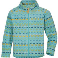 Didriksons fleece Didriksons Monte Printed Kid's Full-Zip - Waveprint Turquoise (504100-868)