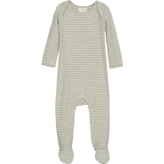 Serendipity Baby Suit Stripe - Sage/Ecru (M107)