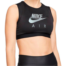 Nike Air Dri-FIT Swoosh Medium-Support High-Neck Sports Bra - Black