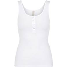 Kitte Ribbed Cotton Top - Bright White