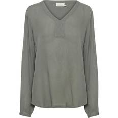 3XL - Femme Chemisiers Kaffe Amber Blouse - Smoked Pearl