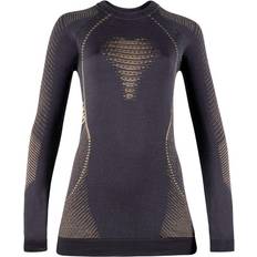 Gold - Women Base Layer Tops UYN Cashmere Shiny 2.0 UW Long Sleeve Shirt Women - Celebrity Gold