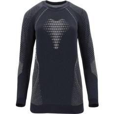 Silver - Women Base Layers UYN Cashmere Shiny 2.0 UW Long Sleeve Shirt Women - Celebrity Silver