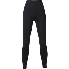 Trofé Black Long Tights in Cotton with Lace - Black
