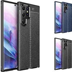 Galaxy s22 ultra leather CaseOnline Leather Patterned TPU Case for Galaxy S22 Ultra