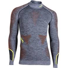 UYN Ambityon UW Long Sleeve Shirt Men - Black Melange/Orange/Yellow