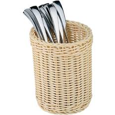 Beige Utensil Holders APS Rattan Utensil Holder