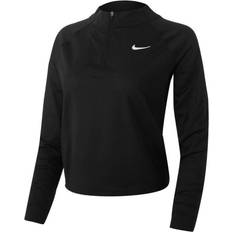 Tennis Jumpers Nike Court Dri-FIT Victory Long-Sleeve 1/2-Zip Tennis Top Women - Black/White