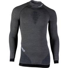 UYN Fusyon Merino UW Long Sleeve Shirt Men - Grey York/Avia/White