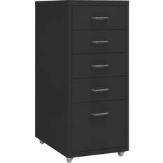 Casters Storage Cabinets vidaXL Mobile File 5 Drawers Storage Cabinet 28x69cm