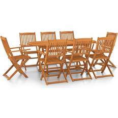 vidaXL 3086971 Patio Dining Set, 1 Table incl. 8 Chairs