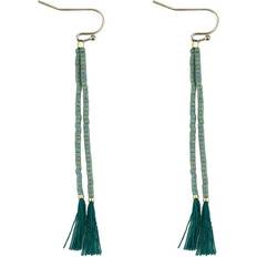 Tassel øreringe Everneed Nille Tassel Earrings - Green/Gold