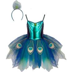 Peacock Dress and Hair Clip Costume