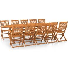 vidaXL 3086978 Ensemble repas de patio, 1 Table incluse 10 Chaises