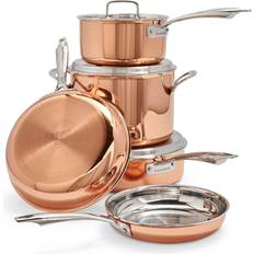 Cuisinart Copper Tri-Ply Cookware Set with lid 8 Parts