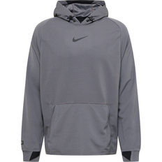 Nike Pro Pullover Fleece Training Hoodie Men - Iron Grey/Black/Black