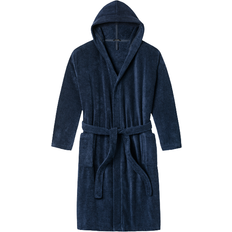 Schiesser Essentials Terrycloth Bathrobe - Navy