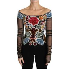 Dolce gabbana for womens Dolce & Gabbana Women's Floral Ricamo Top - Multicolour