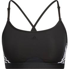 Adidas Aeroreact Training Light Support 3-Stripes Bra - Black/White