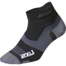 4XL Strumpor 2XU Vector Ultralight 1/4 Crew Socks Men - Black/Titanium