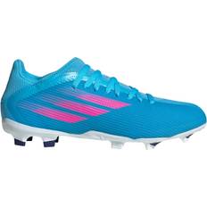 Blau Fußballschuhe Adidas Junior X Speedflow.3 FG - Sky Rush/Team Shock Pink/Cloud White