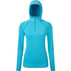 Blåa - Dam - Löpning Tröjor Ronhill Life Seamless Hoodie Women - Azure Marl